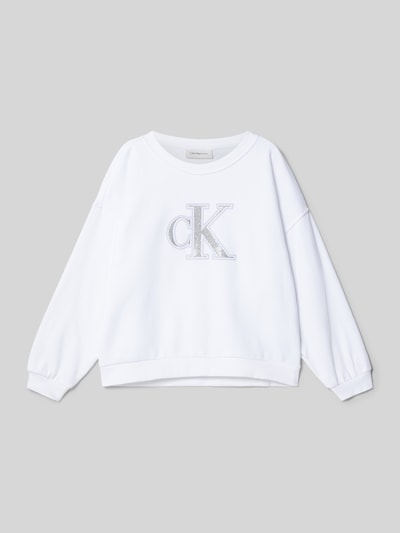 Calvin Klein Jeans Sweatshirt mit Label-Detail Weiss 1