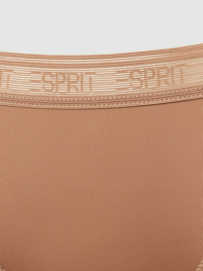 Esprit Slip mit elastischem Logo-Bund Modell 'MICRO' Beige 2