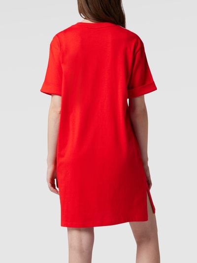 adidas Originals Kurzärmeliges Sweatkleid mit Label-Streifen Rot 5