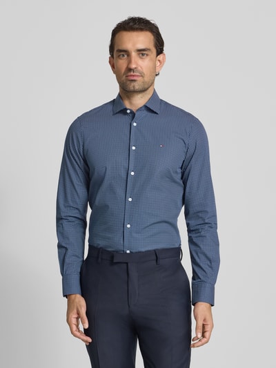 Tommy Hilfiger Tailored Slim Fit Businesshemd aus reiner Baumwolle Bleu 4