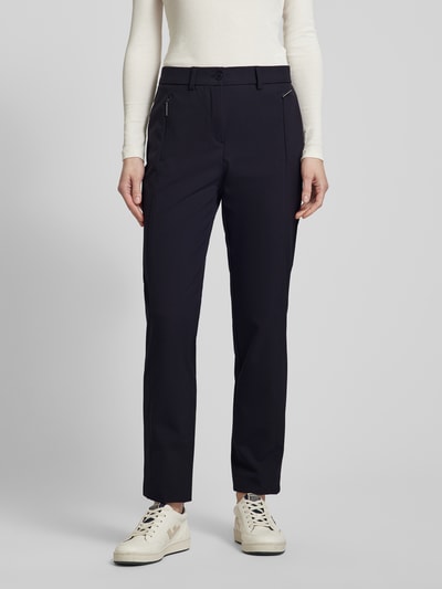 Gardeur Spodnie o kroju regular fit z kieszeniami zapinanymi na zamek błyskawiczny model ‘FENNA’ Granatowy 4