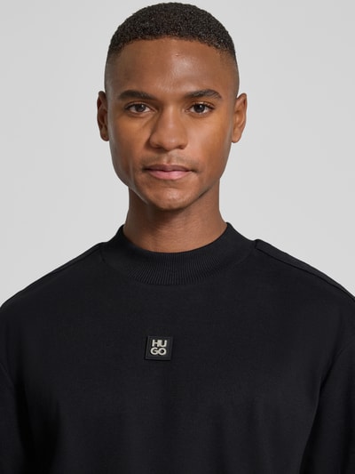 HUGO T-shirt o kroju relaxed fit z czystej bawełny model ‘DANOVOTI’ Czarny 3