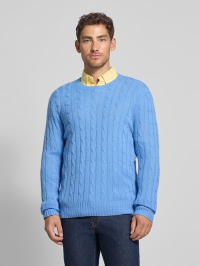 Polo Ralph Lauren Gebreide pullover van kasjmier met ronde hals Lichtblauw gemêleerd - 4