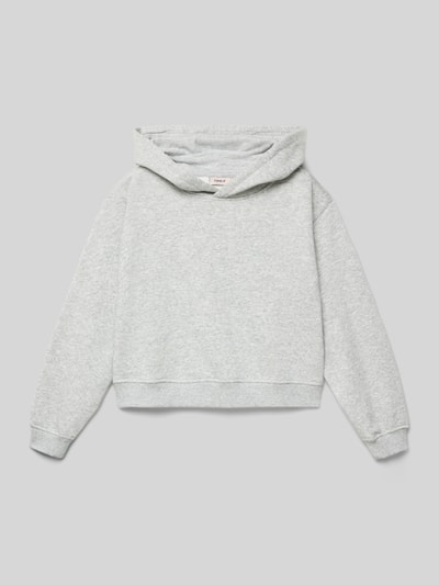 ONLY Regular Fit Hoodie aus Baumwoll-Mix Modell 'Sweat' Mittelgrau Melange 1