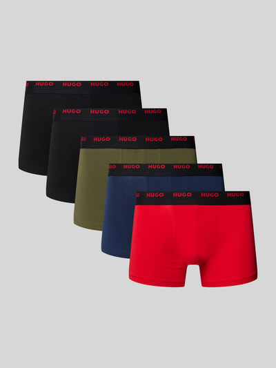 HUGO Trunks mit elastischem Label-Bund im 5er-Pack Marine 1