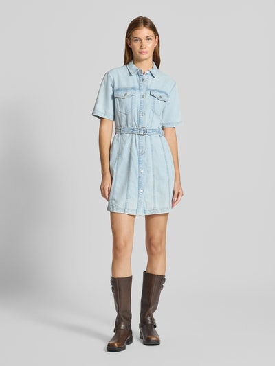 Tommy Jeans Tailliertes Jeanskleid aus reiner Baumwolle Hellblau 1