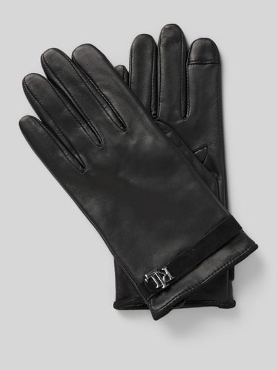Lauren Ralph Lauren Handschoenen van schapenleer met logo-applicatie Zwart - 1