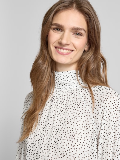 Stefanel Blouseshirt met strikdetail, model 'GEORGETTE' Offwhite - 3