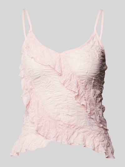 Gina Tricot Top met bandjes en volants, model 'Frill' Roze - 2