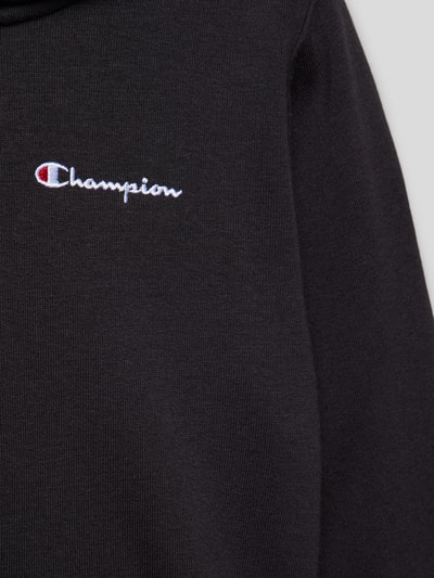 CHAMPION Hoodie mit Label-Stitching Black 2