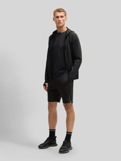 BOSS Green Regular fit trainingsjack van sneldrogend weefsel, model 'SICON ACTIVE' Zwart - 1