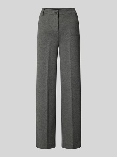 Weekend Max Mara Straight Fit Stoffhose mit Bügelfalten Modell 'PANETTO' Dunkelgrau 2