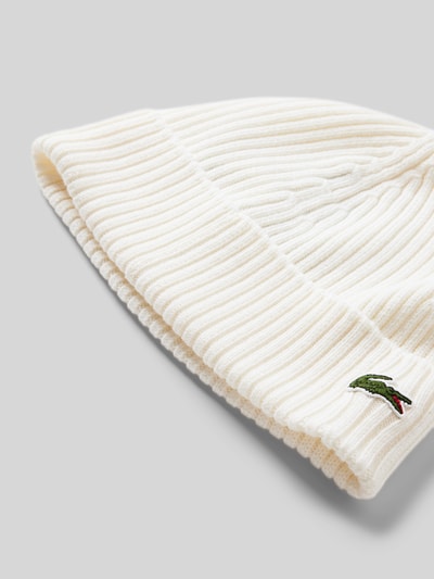 Lacoste Czapka beanie z imitacji dzianiny Czerwony 2