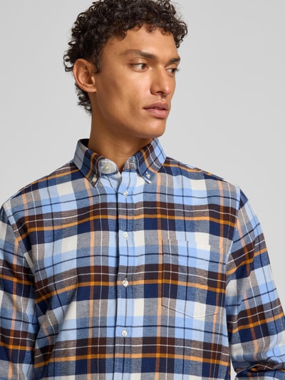 Christian Berg Men Regular fit vrijetijdsoverhemd met button-downkraag Bleu - 3