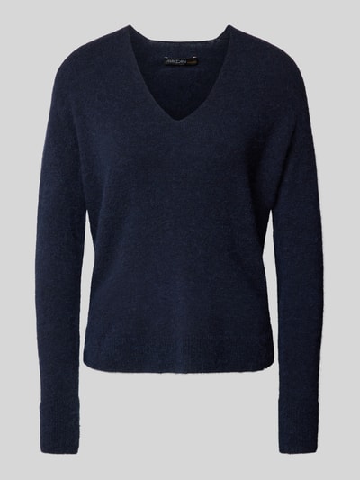 Marc Cain Gebreide pullover met afgeronde V-hals Marineblauw - 2