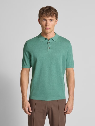 Fynch-Hatton Regular Fit Poloshirt in Strick-Optik Lind 4