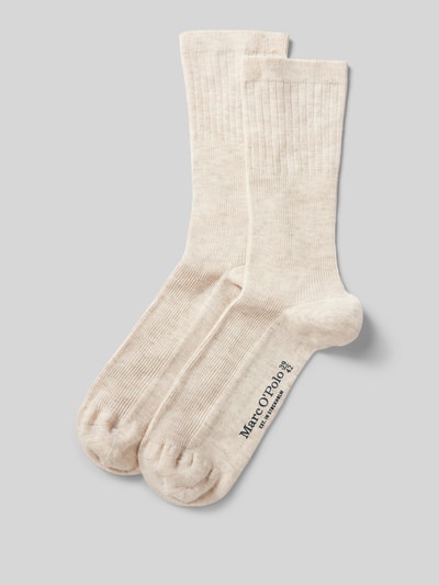 Marc O'Polo Socken mit Rippenstruktur Modell 'CLAUDINE' Beige 1