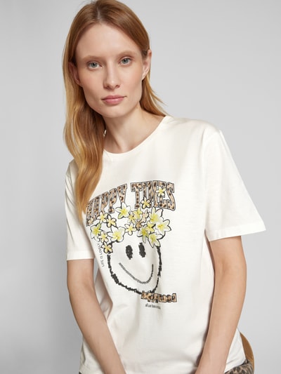 Marc Cain T-shirt met motiefprint Offwhite - 3