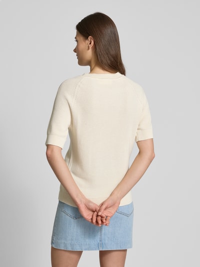 Selected Femme Strickshirt mit Rundhalsausschnitt Modell 'SLFELINNA' Offwhite 5