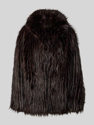 PETITE M. Jacke aus Kunstfell mit Schalkragen Black 1