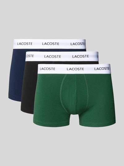 Lacoste Trunks mit elastischem Logo-Bund im 3er-Pack Gruen 1
