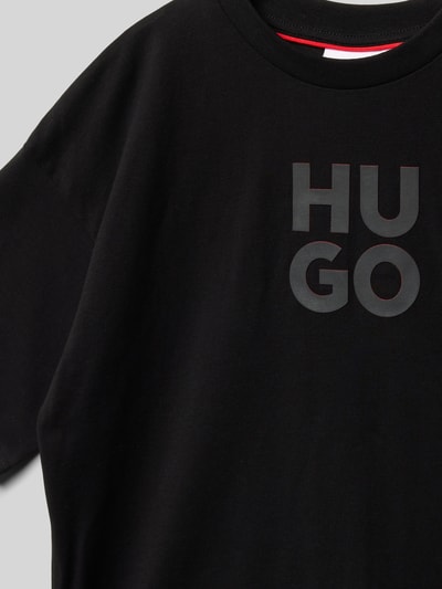 HUGO T-Shirt mit Label-Print Black 2