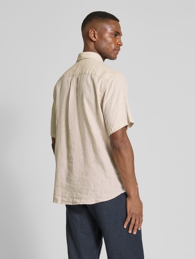 Fynch-Hatton Regular Fit Freizeithemd aus Leinen-Baumwoll-Mix Sand 5