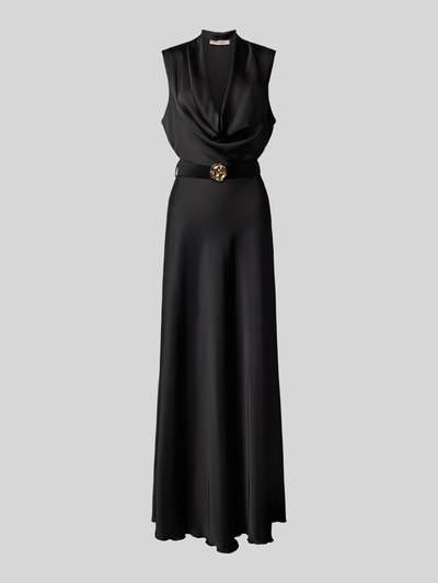 Rinascimento Abendkleid mit Wasserfall-Ausschnitt Black 2