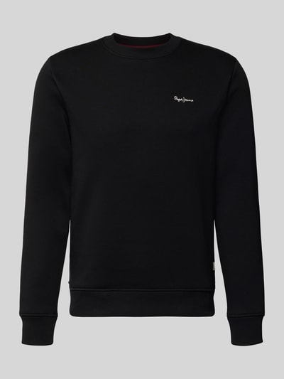 Pepe Jeans Regular fit sweatshirt van katoenmix, model 'GRIFFIN' Zwart - 2