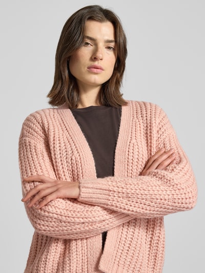 Zero Cardigan met ontspannen pasvorm in open vorm Abrikoos - 3