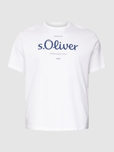 S.Oliver Plus T-shirt PLUS SIZE z nadrukiem z logo Biały 2