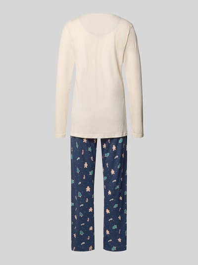 Happy Shorts Pyjama met ronde hals, model 'XMAS' Steengrijs - 3