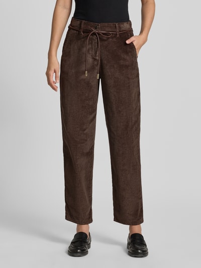 Raphaela By Brax Comfort Fit Weite Hose aus Baumwoll-Modal-Mix Modell 'Carrie' Dunkelbraun 4