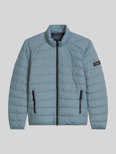 Produktfoto, Regular Fit Steppjacke mit Zweiwege-Reißverschluss von Marc O'Polo, hellblau, glatte Oberfläche, schwarze Reißverschlüsse