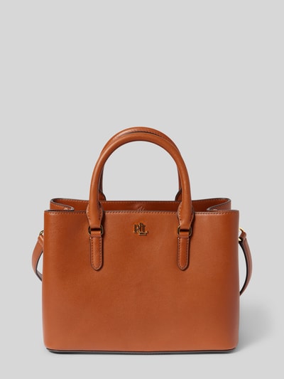 Lauren Ralph Lauren Handtasche mit Label-Applikation Modell 'MARCY' Cognac 2