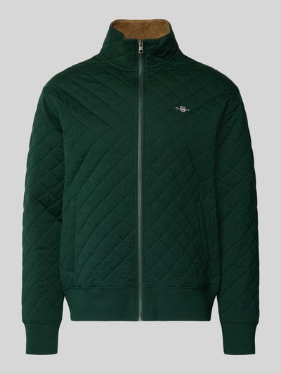 Gant Sweatjack met ritssluiting Donkergroen - 2