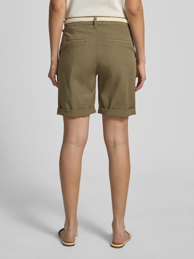 MAC Chino-Shorts mit Gürtel Oliv 5