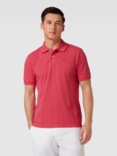 Gant Poloshirt mit Seitenschlitzen Modell 'Pique' Pink 4