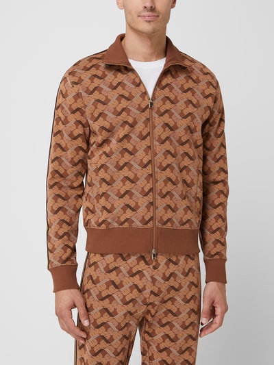 Baldessarini Sweatjack met all-over motief, model 'Shaman' Camel - 4