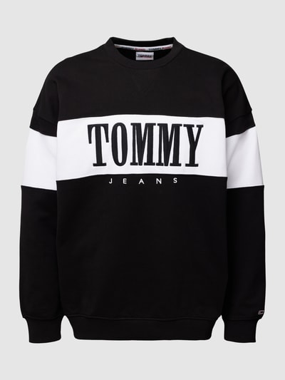 Tommy Jeans Sweatshirt in Colour-Blocking-Design Modell 'REG AUTHENTIC BLOCK' Black 2