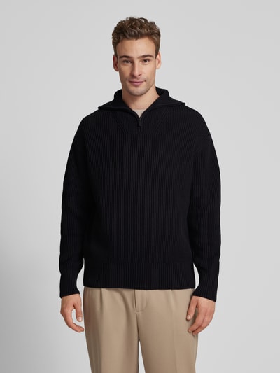 SELECTED HOMME Schipperstrui met oversized schouders, model 'DRY' Zwart - 4