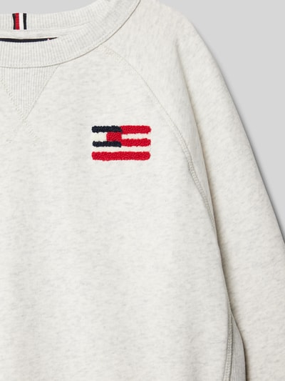 Tommy Hilfiger Teens Relaxed Fit Sweatshirt mit Label-Stitching Offwhite Melange 2