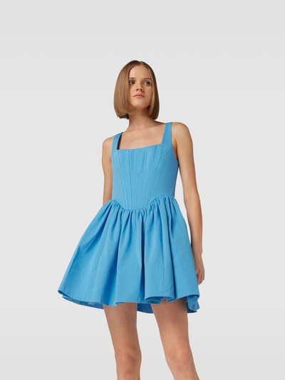 Staud Minikleid mit Square-Neck-Ausschnitt Blau 4