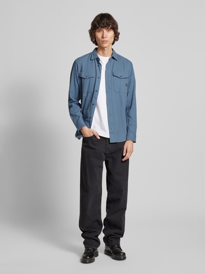 G-Star Raw Slim fit vrijetijdsoverhemd met kentkraag Rookblauw - 1