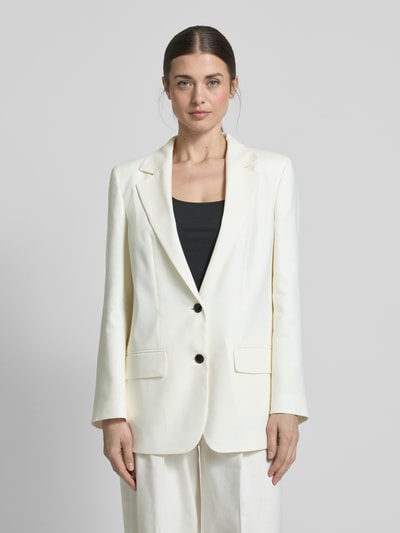 HUGO Leinenblazer mit Reverskragen Modell 'Anetali' Weiss 4