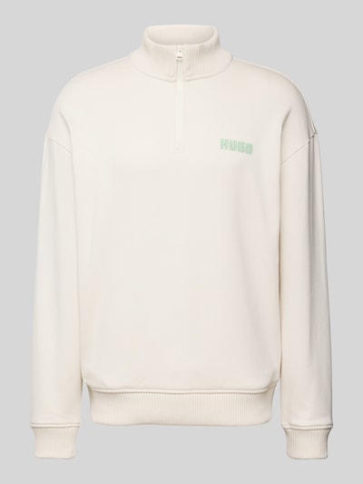 HUGO Sweatshirt met opstaande kraag, model 'Diqiele' Offwhite - 2