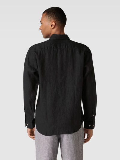 Marc O'Polo Leinenhemd mit Kentkragen Black 5