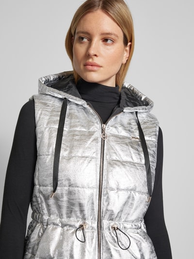 LIU JO SPORT Bodywarmer met labelapplicatie, model 'WE ZEBRA' Zilver - 3