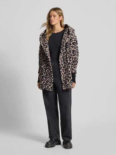 Noisy May Regular Fit Mantel aus Kunstfell Modell 'Cuddle' Mittelbraun 1