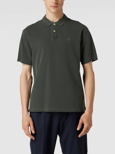 Marc O'Polo Poloshirt met labelstitching Rietgroen - 4